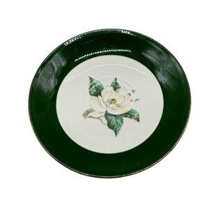 Jade Rose Edwin Knowles China Co. Magnolia Saucer Plate 5.5" Green & Ivory READ
